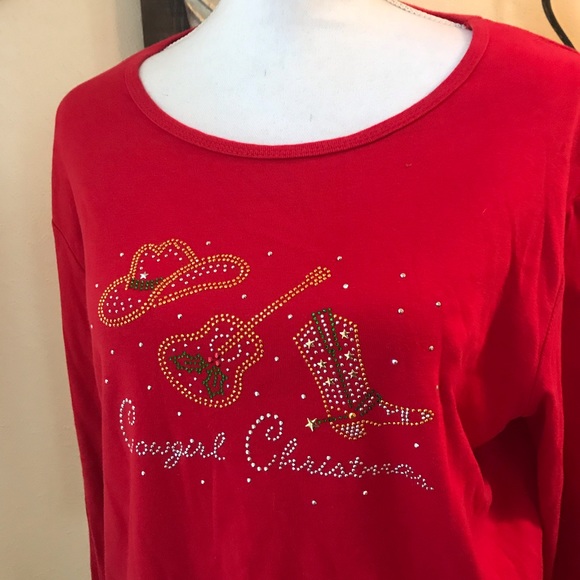 Tops - cowgirl christmas t-shirt